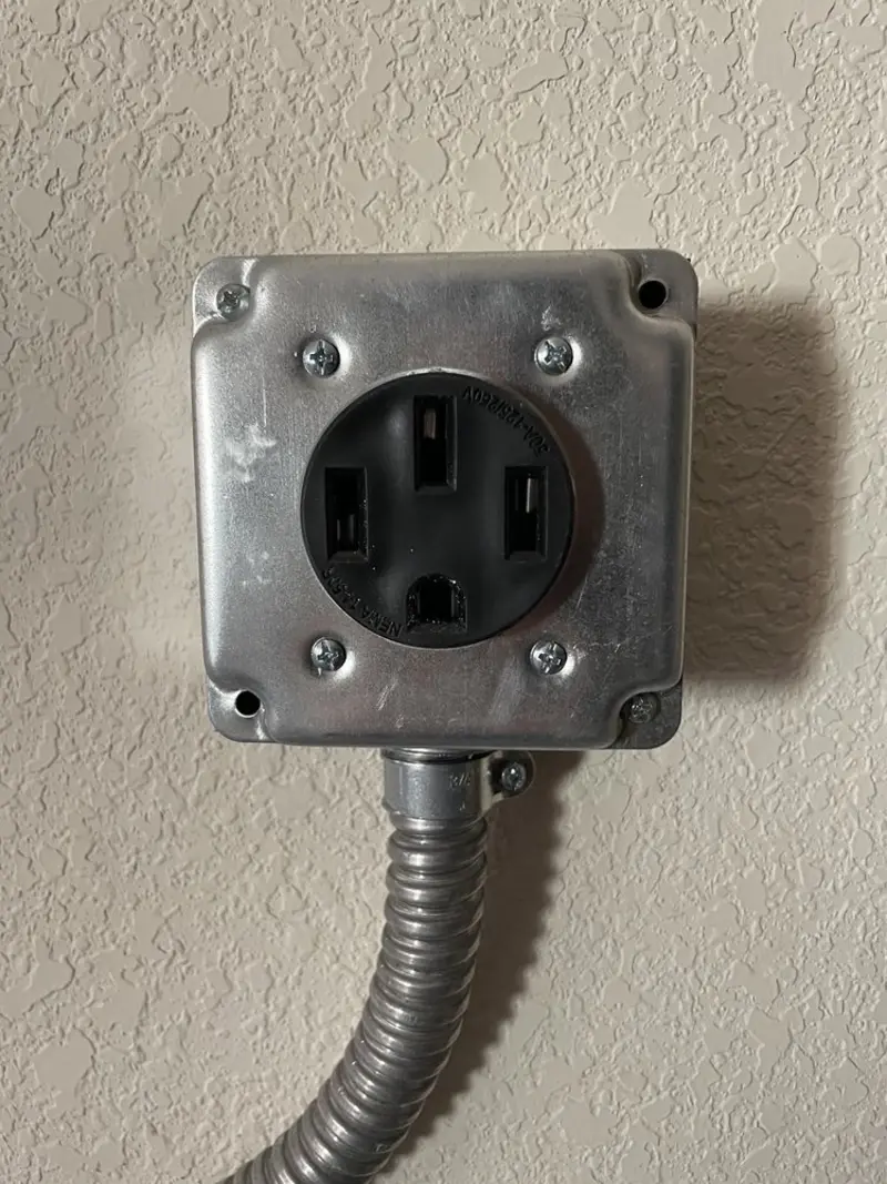 NEMA 14-50 outlet installed for Electrical Panel Upgrade in Weslaco